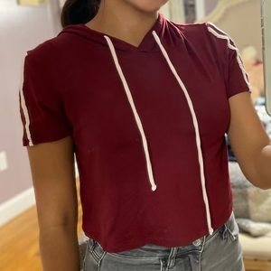Cute velvet crop sweater top from Charlotte Russe